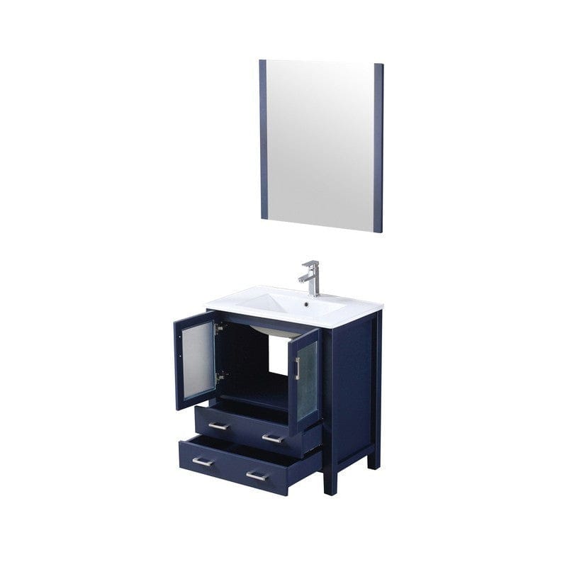 Volez Transitional Navy Blue 30" Single Vanity Set | LV341830SEESM28F