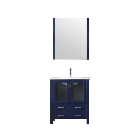 Volez Transitional Navy Blue 30" Single Vanity Set | LV341830SEESM28F