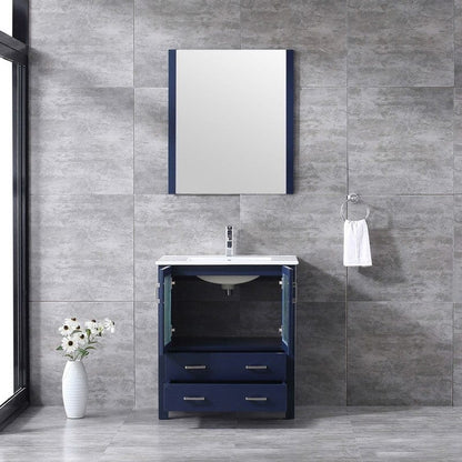 Volez Transitional Navy Blue 30" Single Vanity Set | LV341830SEESM28F