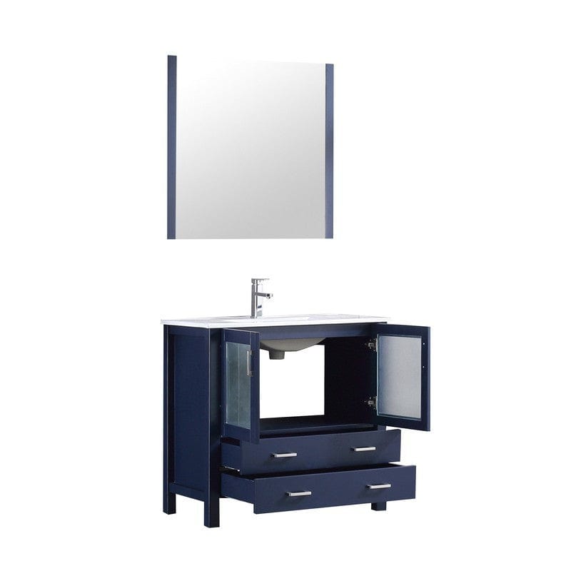 Volez Transitional Navy Blue 36" Single Vanity Set | LV341836SEESM34F