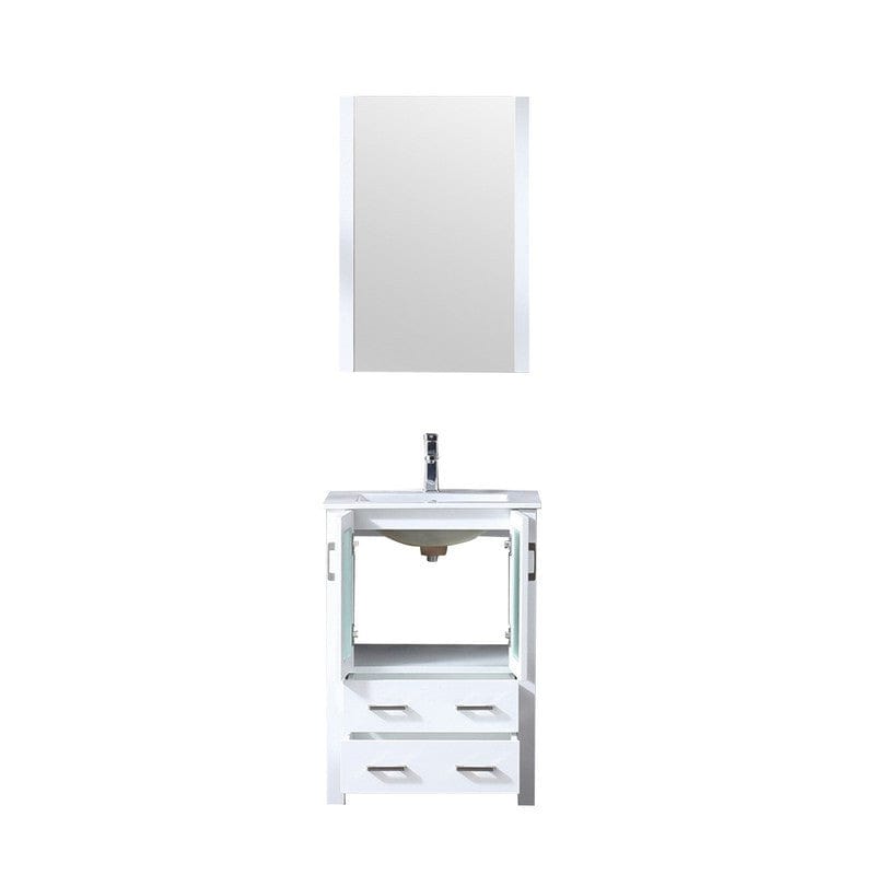 Volez Transitional White 24" Single Vanity Set | LV341824SAESM22F