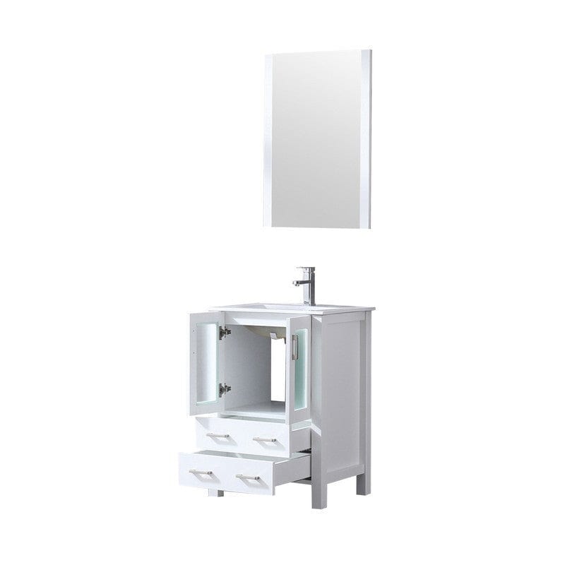 Volez Transitional White 24" Single Vanity Set | LV341824SAESM22F