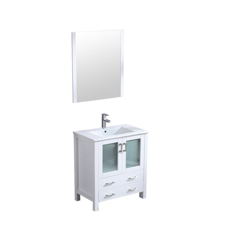 Volez Transitional White 30" Single Vanity Set | LV341830SAESM28F