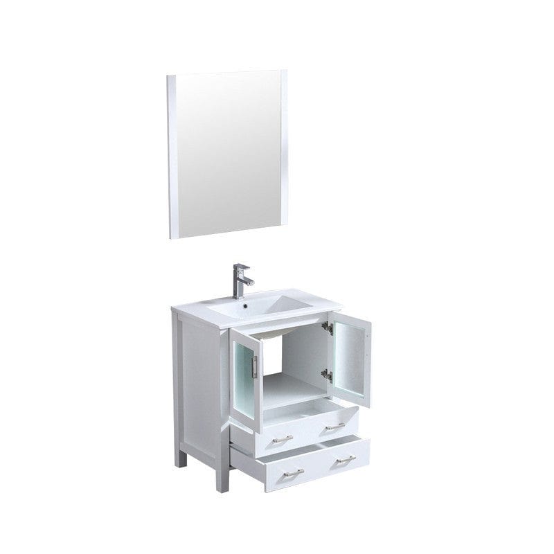 Volez Transitional White 30" Single Vanity Set | LV341830SAESM28F