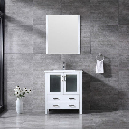 Volez Transitional White 30" Single Vanity Set | LV341830SAESM28F