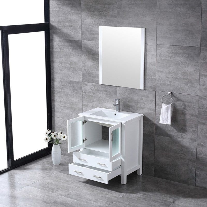 Volez Transitional White 30" Single Vanity Set | LV341830SAESM28F