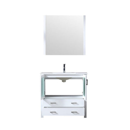 Volez Transitional White 36" Single Vanity Set | LV341836SAESM34F