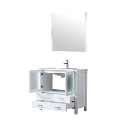 Volez Transitional White 36" Single Vanity Set | LV341836SAESM34F