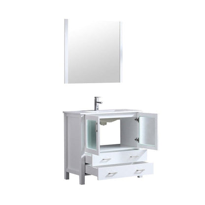 Volez Transitional White 36" Single Vanity Set | LV341836SAESM34F