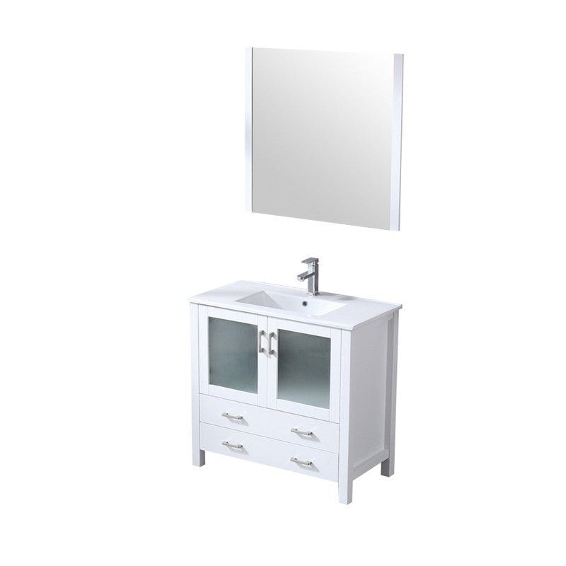 Volez Transitional White 36" Single Vanity Set | LV341836SAESM34F