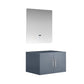 Geneva Transitional Dark Grey 30" Vanity with 30" Led Mirror, no Top | LG192230DB00LM30