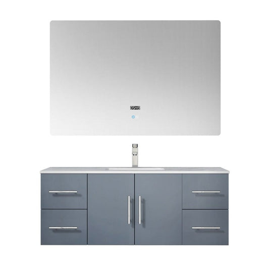 Geneva Transitional Dark Grey 48" Single Vanity Set | LG192248DBDSLM48F