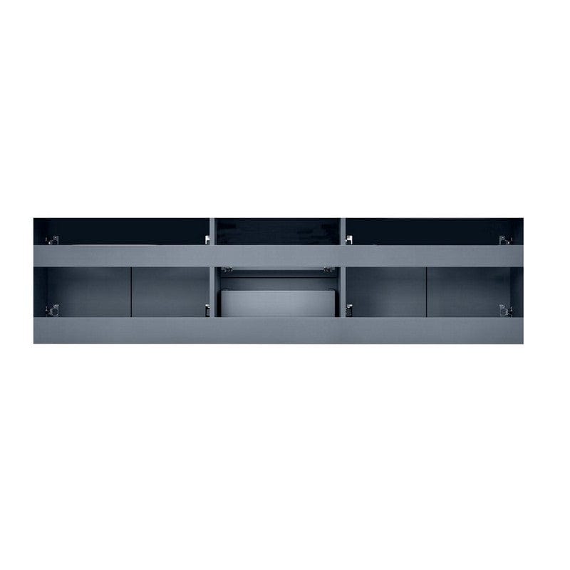 Geneva Transitional Dark Grey 72" Double Vanity with 30" Led Mirror, no Top | LG192272DB00LM30