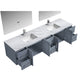 Geneva Transitional Dark Grey 84" Double Vanity Set | LG192284DBDSLM36F