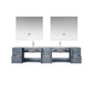 Geneva Transitional Dark Grey 84" Double Vanity Set | LG192284DBDSLM36F