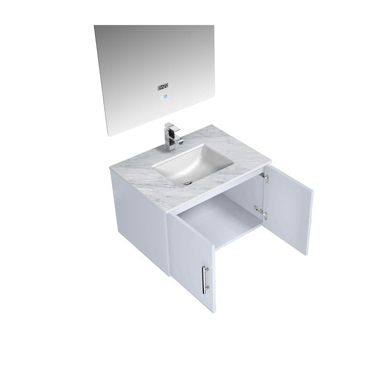 Geneva Transitional Glossy White 30" Single Vanity Set | LG192230DMDSLM30F