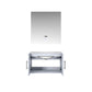 Geneva Transitional Glossy White 30" Single Vanity with 30" Led Mirror | LG192230DMDSLM30