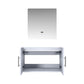 Geneva Transitional Glossy White 30" Vanity with 30" Led Mirror, no Top | LG192230DM00LM30