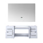 Geneva Transitional Glossy White 48" Vanity with 48" Led Mirror, no Top | LG192248DM00LM48