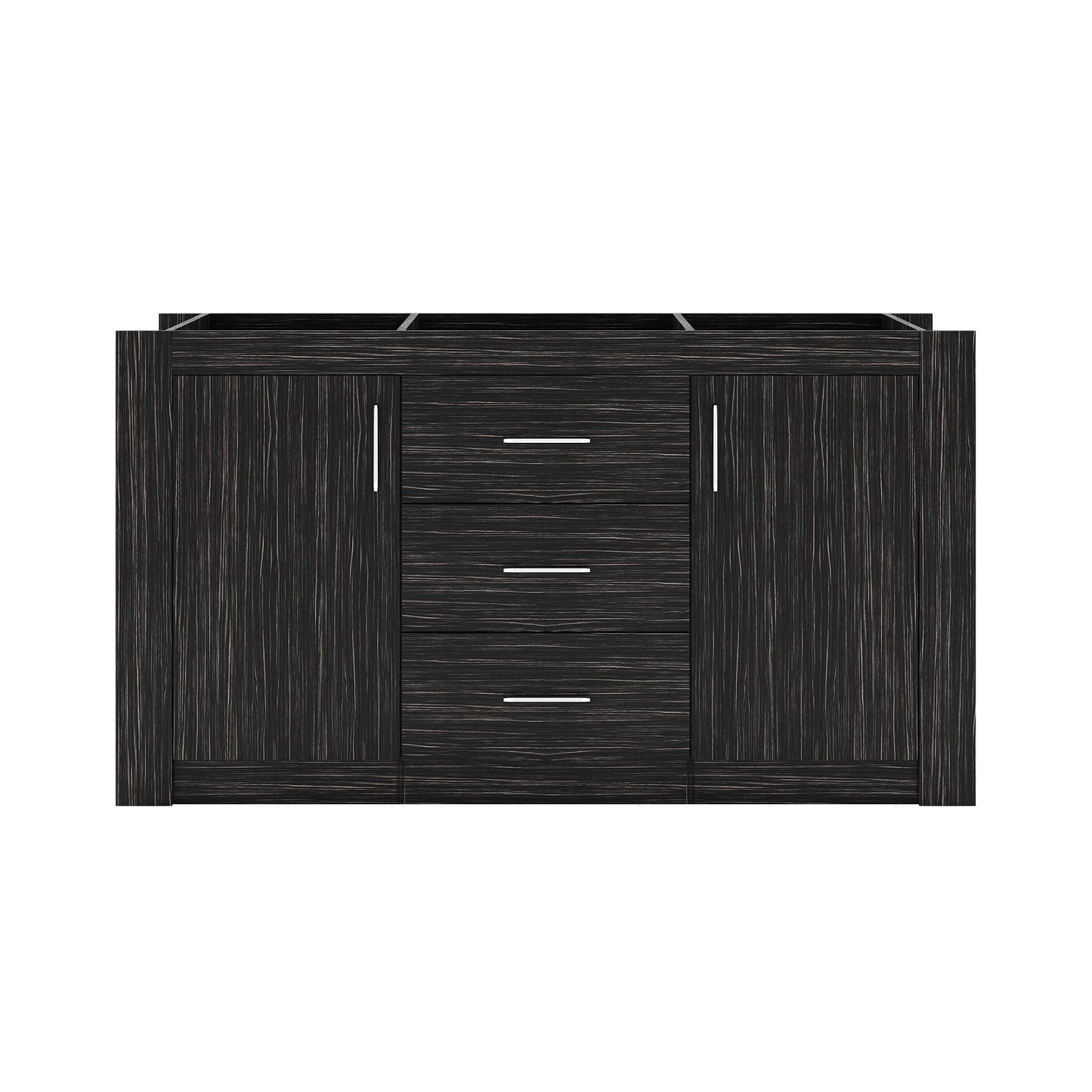 Virtu USA Tavian 60" Double Cabinet in Midnight Oak