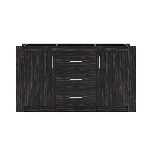 Virtu USA Tavian 60" Double Cabinet in Midnight Oak