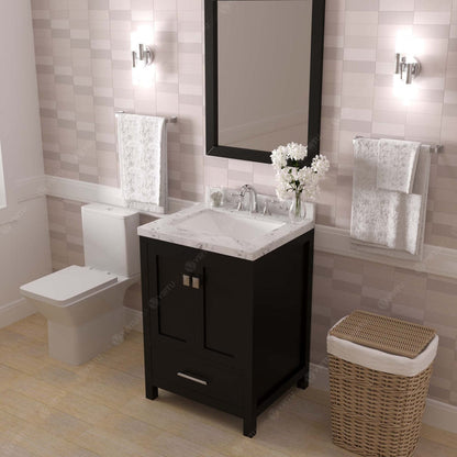 Caroline Avenue 24" Single Bath Vanity in Espresso with Quartz Countertop side view