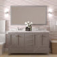 Caroline Avenue 60" Double Bath Vanity in Gray with Quartz Top front view