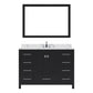 Virtu USA Caroline Avenue 48" Single Bath Vanity in Espresso with Calacatta Quartz Top and Round Sink with Polished Chrome Faucet with Matching Mirror | GS-50048-CCRO-ES-002