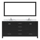 Virtu USA Caroline Avenue 72" Double Bath Vanity in Espresso with Calacatta Quartz Top and Round Sinks with Brushed Nickel Faucets with Matching Mirror | GD-50072-CCRO-ES-001