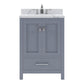 Virtu USA Caroline Avenue 24" Single Bath Vanity in Gray with Calacatta Quartz Top and Square Sink | GS-50024-CCSQ-GR-NM