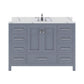 Virtu USA Caroline Avenue 48" Single Bath Vanity in Gray with Calacatta Quartz Top and Square Sink | GS-50048-CCSQ-GR-NM