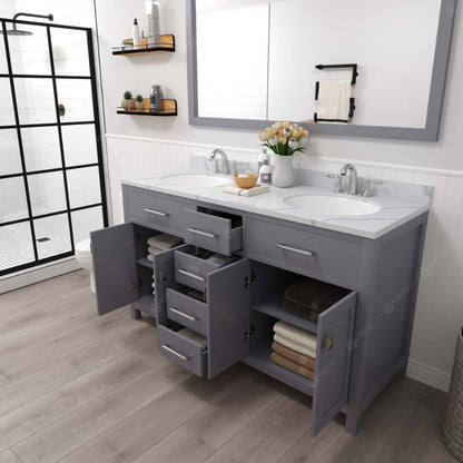 Each Caroline vanity is handcrafted with a 2" solid wood birch frame built to last a lifetime.