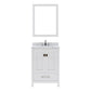 Virtu USA Caroline Avenue 24" Single Bath Vanity in White with Calacatta Quartz Top and Round Sink with Polished Chrome Faucet with Matching Mirror | GS-50024-CCRO-WH-002