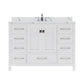 Virtu USACaroline Avenue 48" Single Bath Vanity in White with Calacatta Quartz Top and Round Sink | GS-50048-CCRO-WH-NM