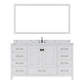 Virtu USA Caroline Avenue 60" Single Bath Vanity in White with Calacatta Quartz Top and Round Sink with Polished Chrome Faucet with Matching Mirror | GS-50060-CCRO-WH-002