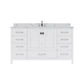 Virtu USA Caroline Avenue 60" Single Bath Vanity in White with Calacatta Quartz Top and Round Sink | GS-50060-CCRO-WH-NM