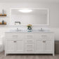 Caroline Avenue White 72" Double Round Sink Vanity Set with Polished Chrome Faucet | MD-2072-CCRO-WH-002