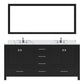 Virtu USA Caroline Avenue 72" Double Bath Vanity in Gray with Calacatta Quartz Top and Square Sinks with Brushed Nickel Faucets with Matching Mirror | GD-50072-CCSQ-ES-001