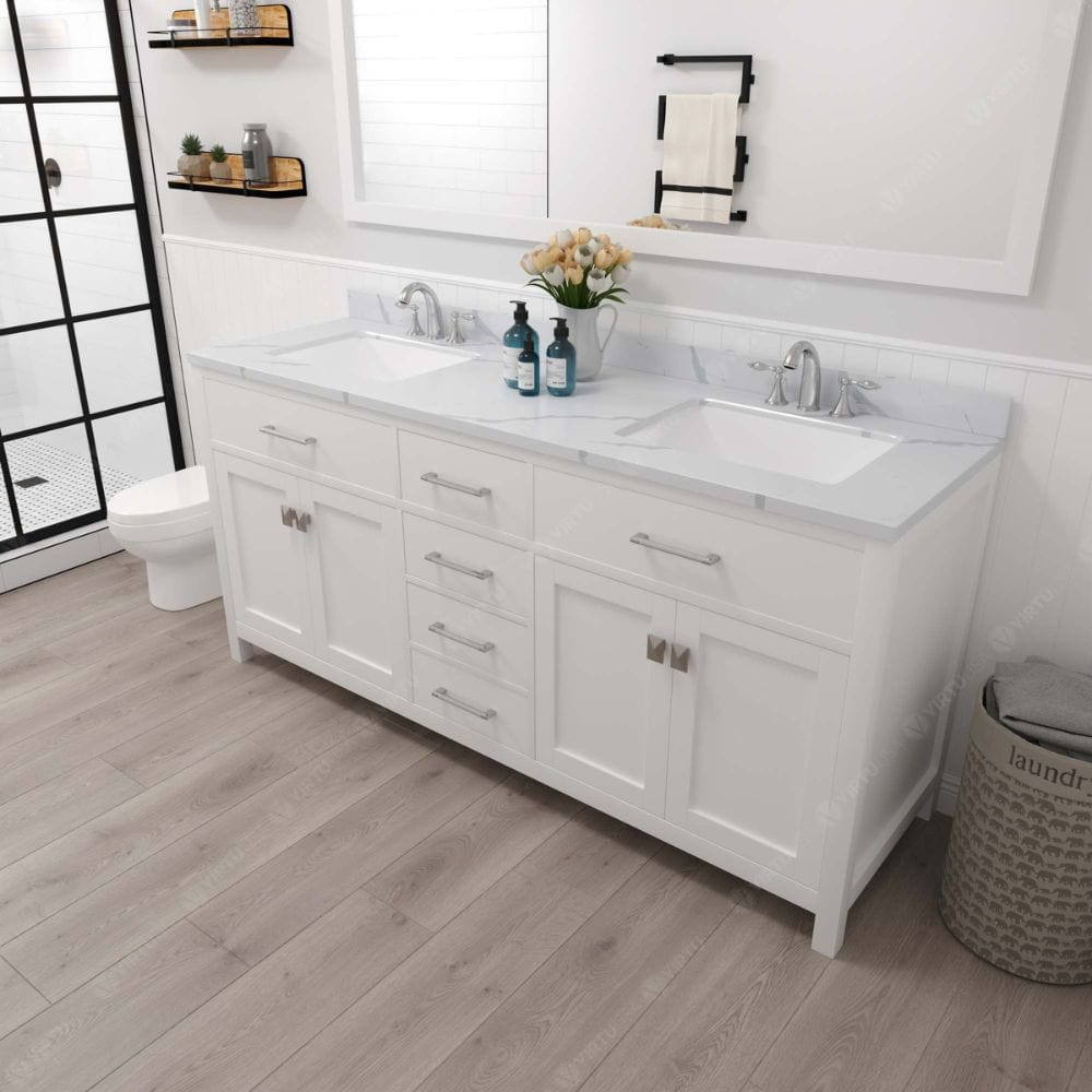 Our flagship Caroline vanity collection emanates an understated elegance that brings beauty and grace to just about any living space.