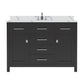 Virtu USA Caroline 48" Single Bath Vanity in Espresso with Calacatta Quartz Top and Round Sink | MS-2048-CCRO-ES-NM