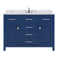 Virtu USA Caroline 48" Single Bath Vanity in French Blue with Calacatta Quartz Top and Round Sink | MS-2048-CCRO-FB-NM