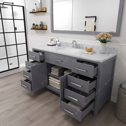 Each Caroline vanity is handcrafted with a 2" solid wood birch frame built to last a lifetime.