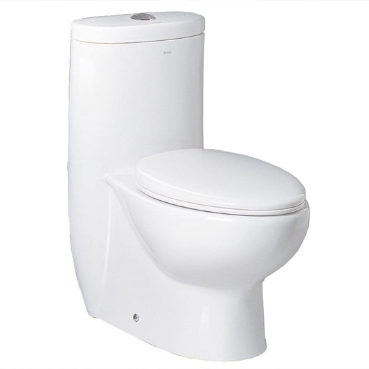 The Hermes from Ariel Bath is a contemporary toilet design with a greener lifestyle in mind. This one-piece toilet has a dual flush system for conserving water. It also adds a contemporary, European look to your bathroom remodel.