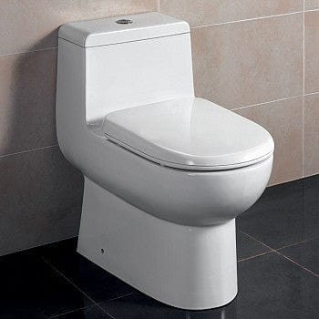 This Ariel Platinum Toilet, known as the Camilla, is a modernized, state-of-the-art European-stylized one-piece toilet with a dual flush system. This model includes a soft close seat, 12 in. trap and low water consuming technology. Additionally, the porcelain is finished with a high quality, stain resistant glaze.