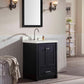 Ariel Adams 25" Modern Black Single Oval Sink Vanity Set