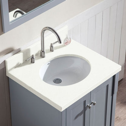 Ariel Adams 25 Single Sink Vanity Set in Grey