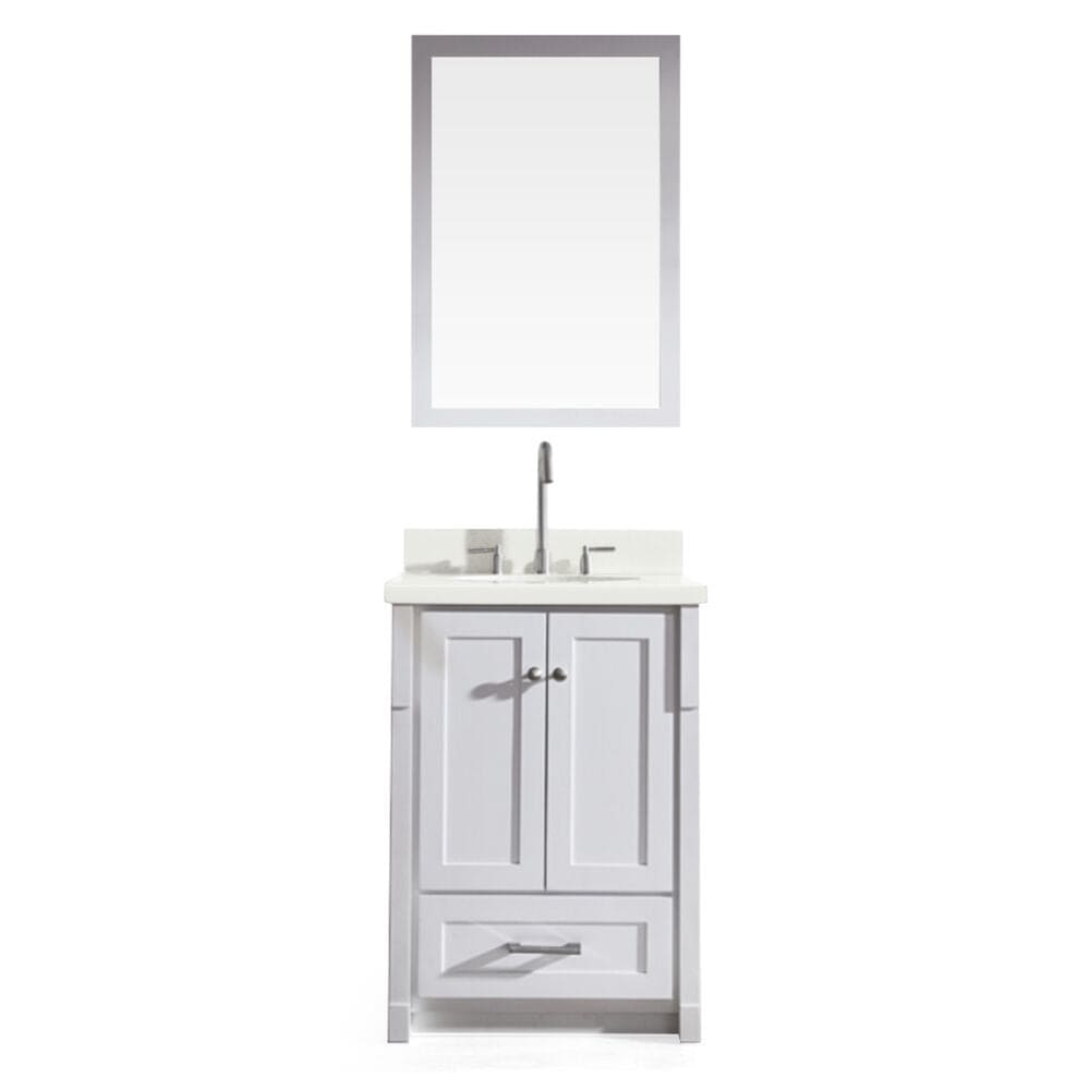 Ariel Adams 25" Single Sink Vanity Set in White