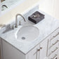 Ariel Cambridge 37 Single Oval Sink Vanity Set w/ Left Offset Sink in White