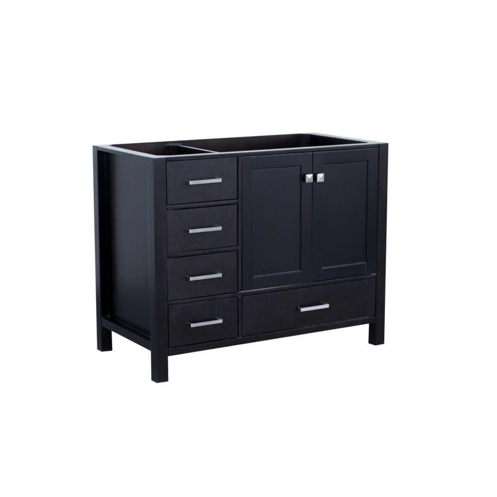 42" Right Offset Single Sink Base Cabinet In Espresso