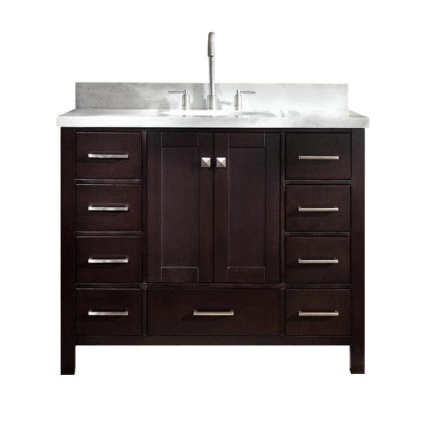 Ariel Cambridge  43" Modern Espresso Single Oval Sink Vanity